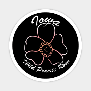 Iowa - Wild Prairie Rose Magnet